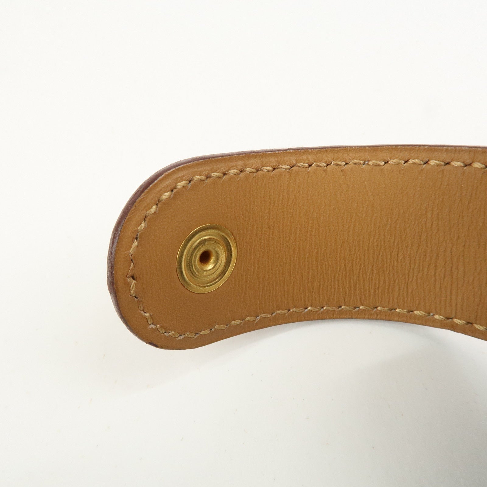 HERMES Medor Leather Bracelet Brown