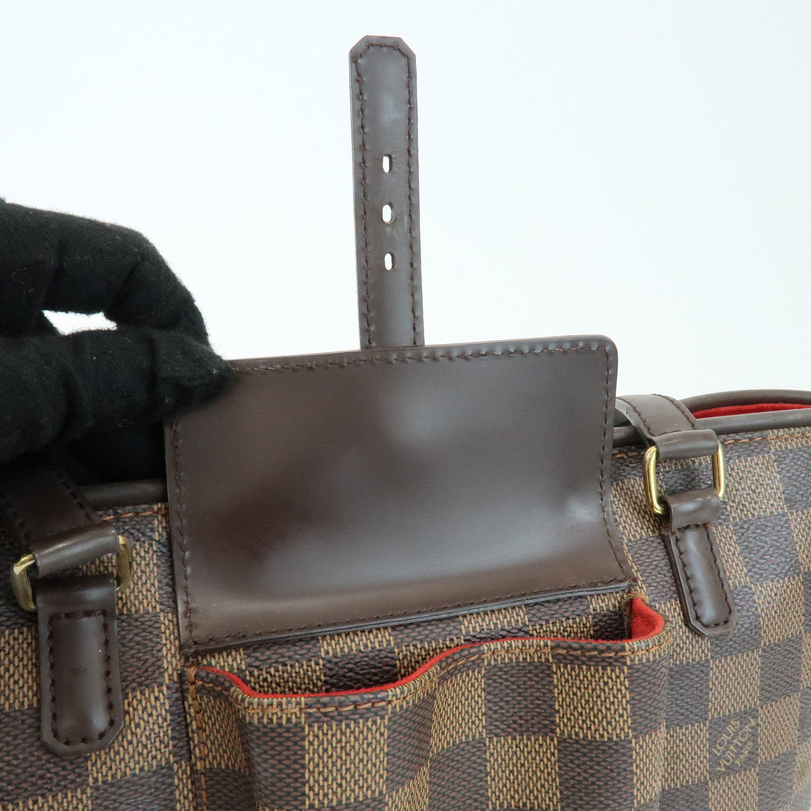 Louis Vuitton Damier Manosque PM Canvas Tote Bag Ebene N51121