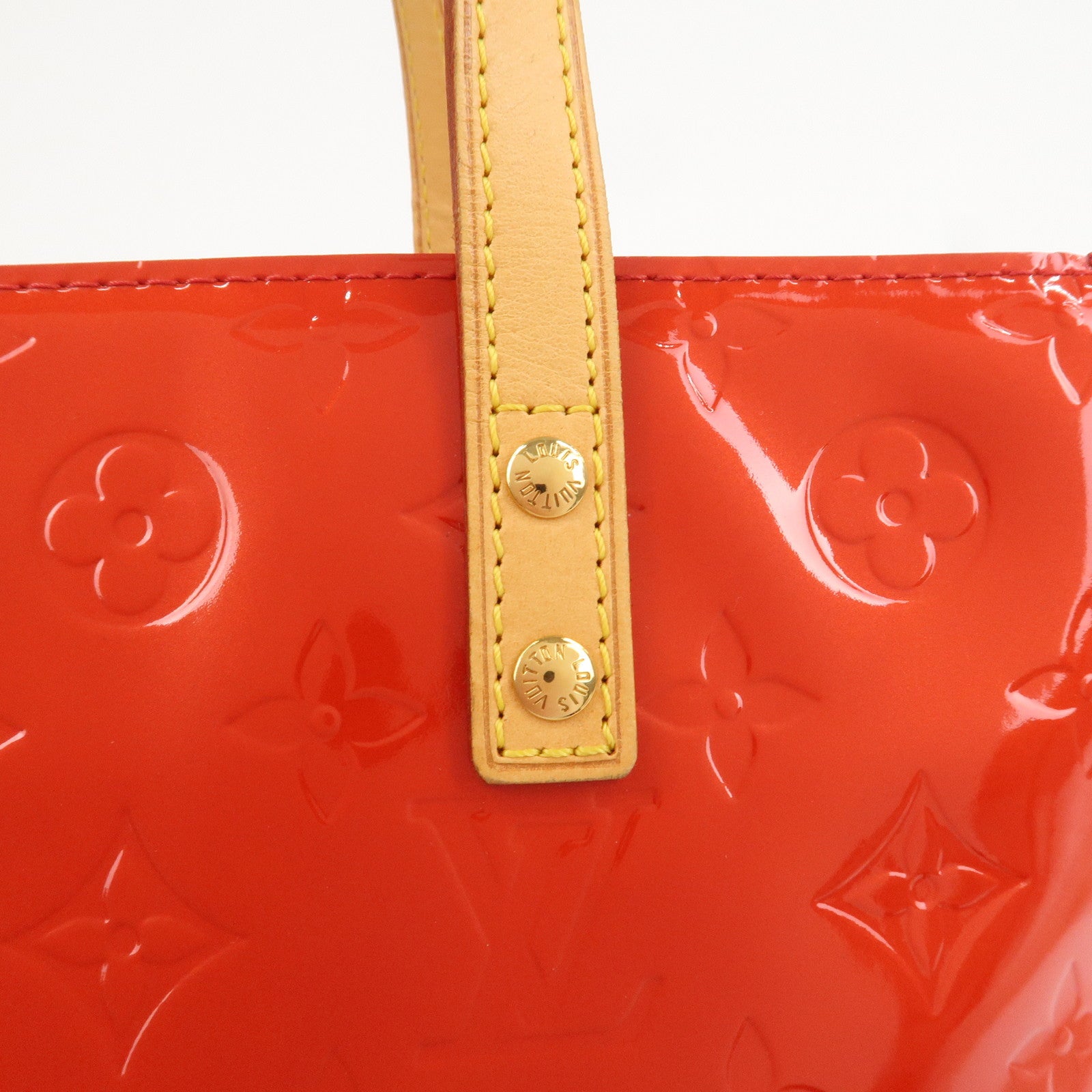 Louis Vuitton Monogram Vernis Leather Lead PM Hand Bag Rouge M91088