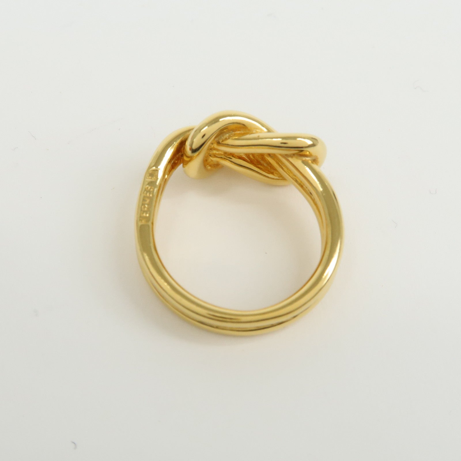 HERMES Atame Metal Scarf Ring Scarf Charm Gold