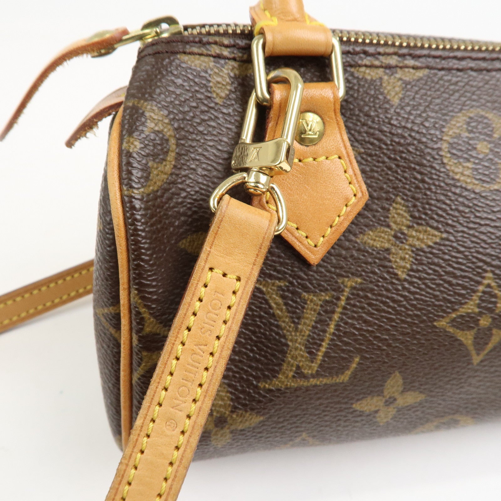 Louis Vuitton Monogram Mini Speedy Hand Bag Brown M41534