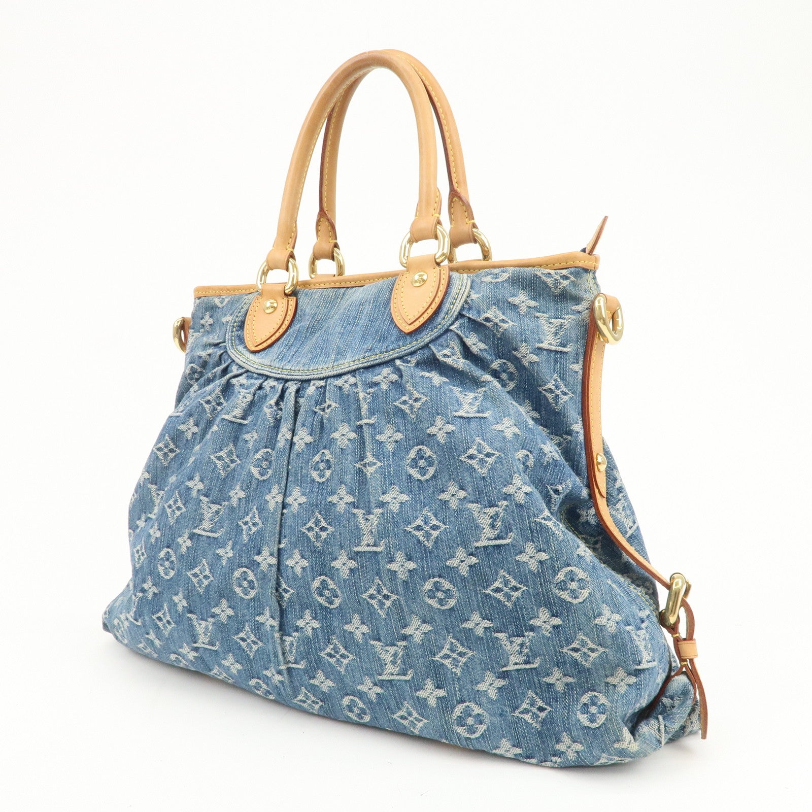Louis Vuitton Monogram Denim Neo Cabby MM 2Way Bag Hand Bag M95349