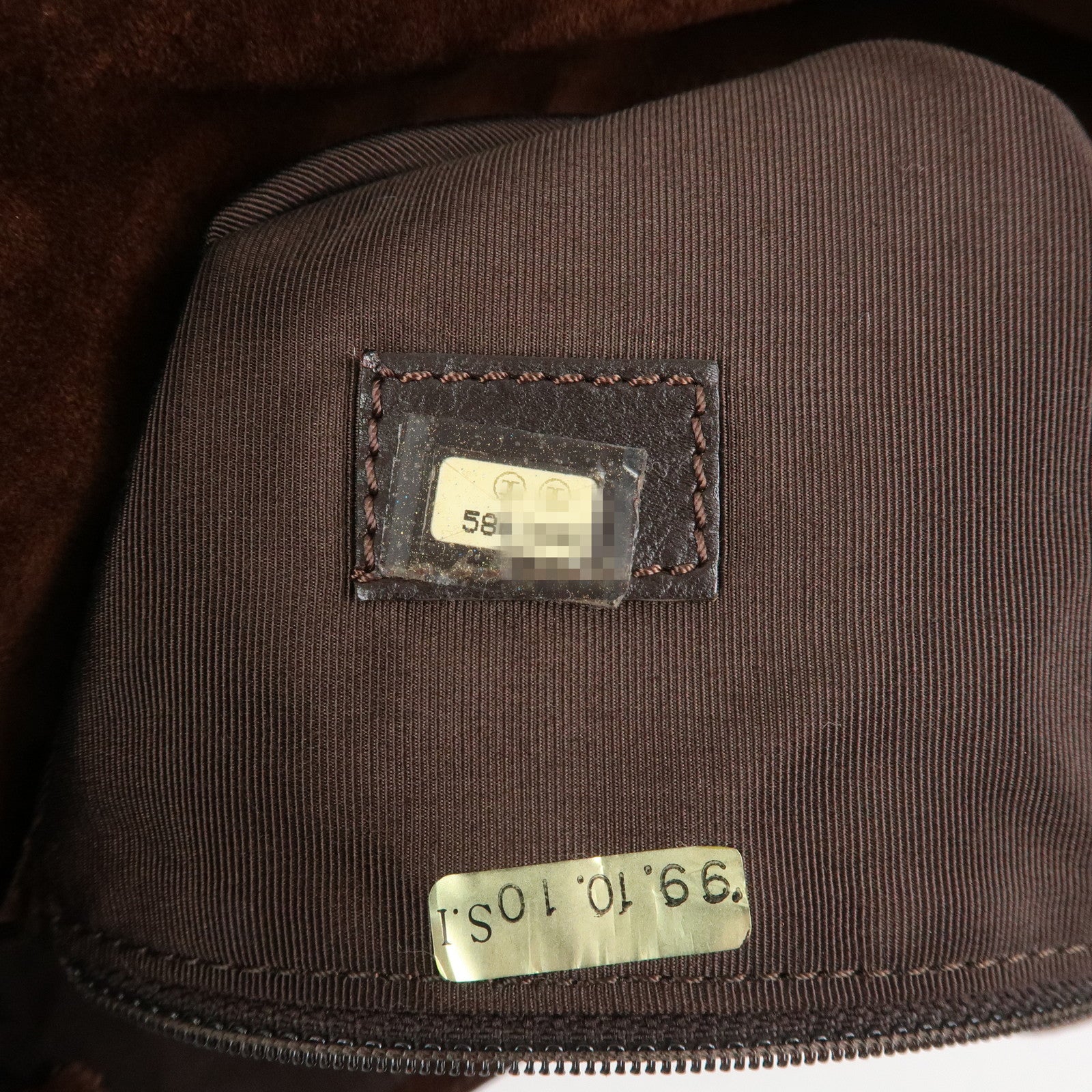 CHANEL Suede Shoulder Bag Crossbody Bag Brown