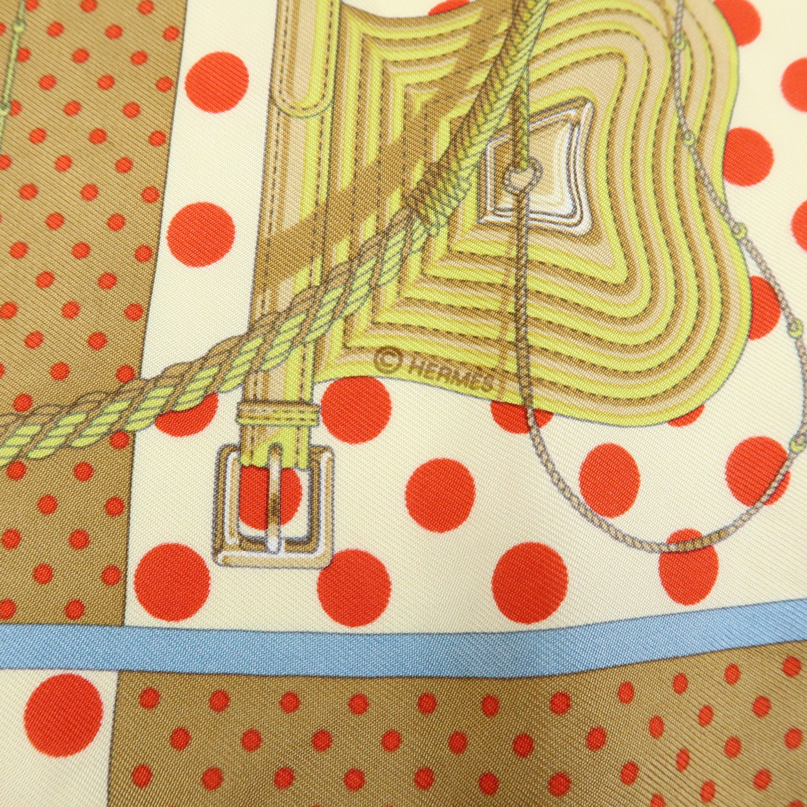 HERMES Petit Carre42 Set of 2 Silk 100% Scarf Clic Clac MORS&FILETS