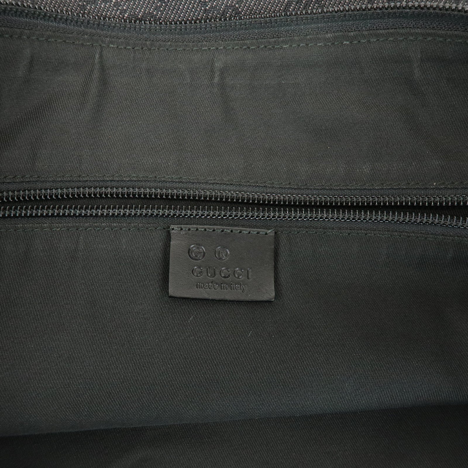 GUCCI GG Monogram GG Denim Shoulder Crossbody Bag Black 190628