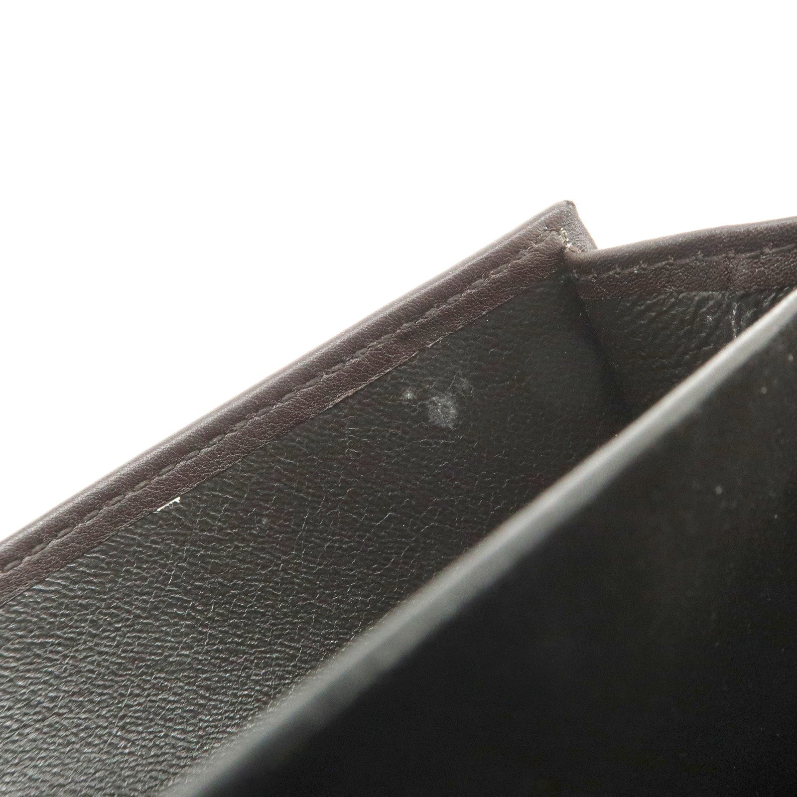 GUCCI Guccissima Leather W Hook Bi-Fold Long Wallet Brown 112715 Used