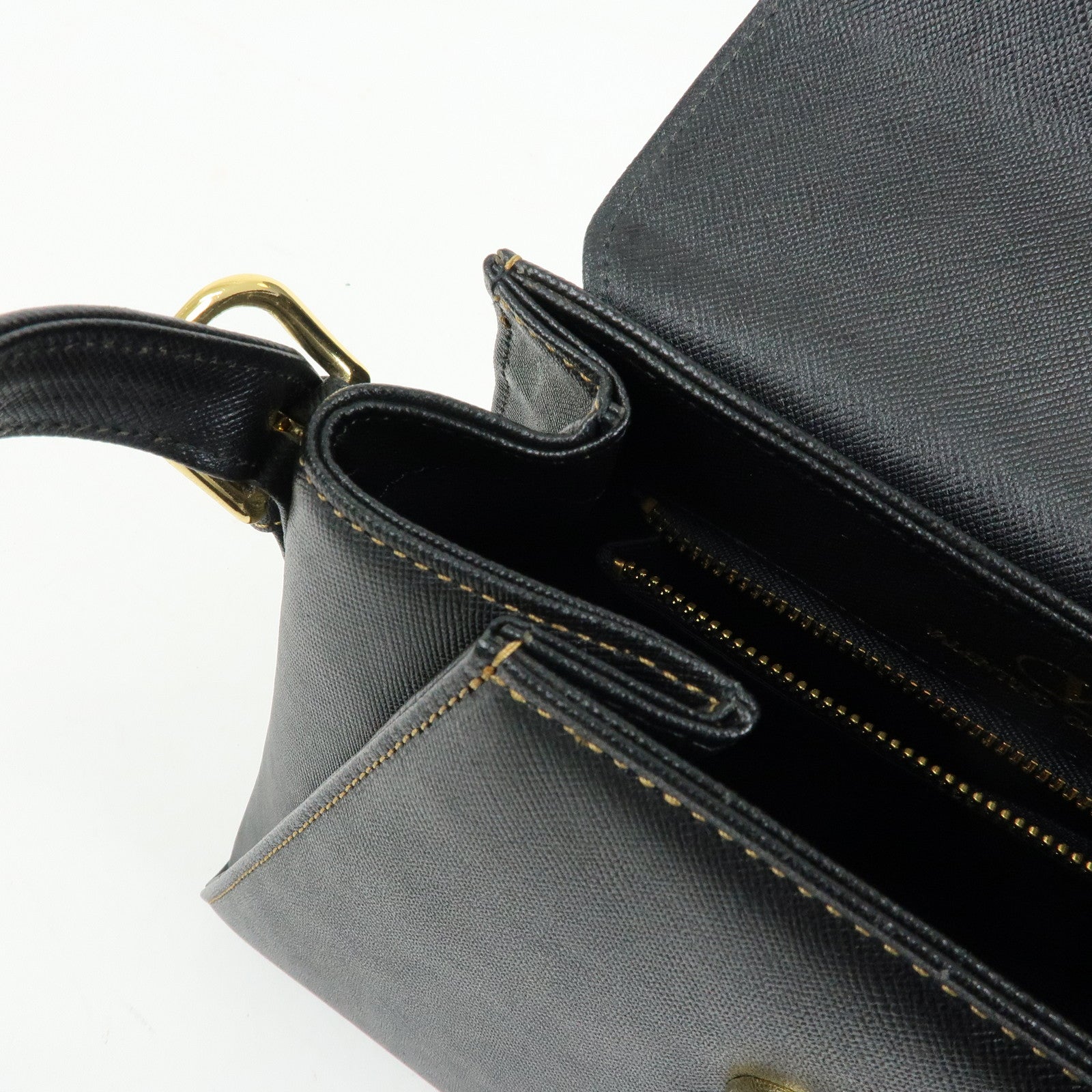 VALENTINO Leather 2Way Bag Hand Bag Shoulder Bag Black