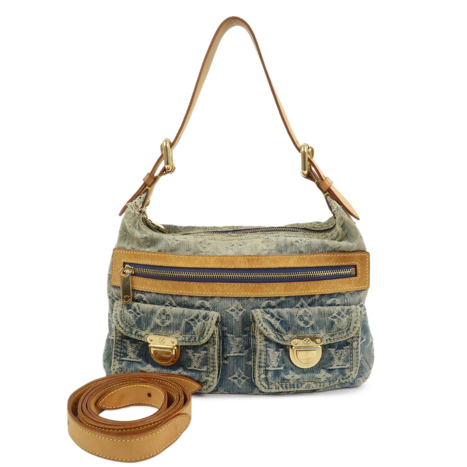 Louis Vuitton Monogram Denim Baggy PM 2Way Bag Shoulder Bag M95049