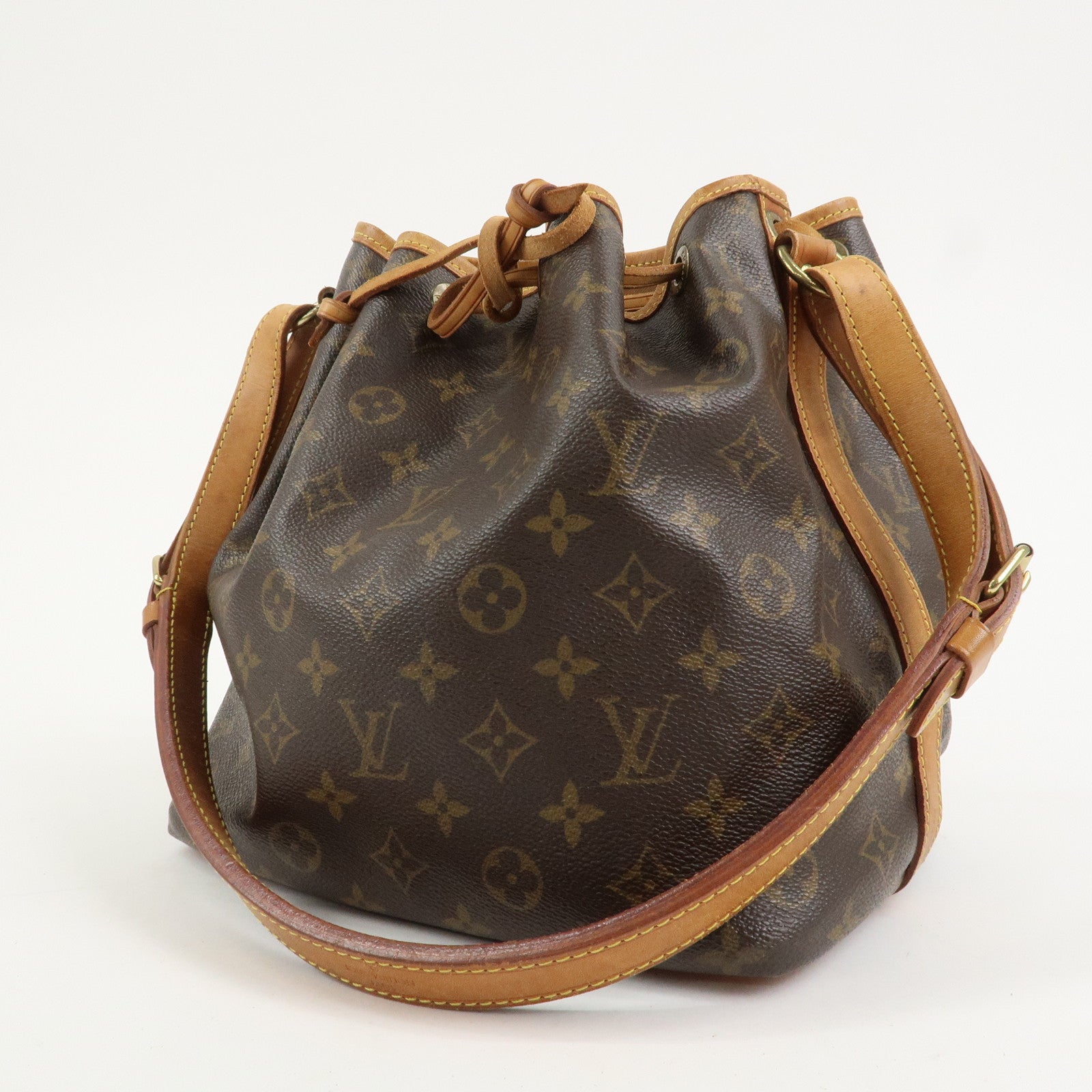 Louis Vuitton Monogram Petit Noe Shoulder Bag Brown M42226