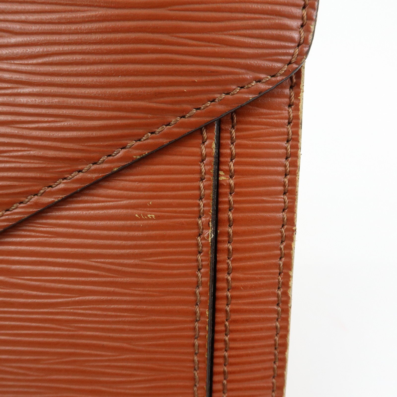 Louis Vuitton Epi Sellier Dragonne Clutch Bag Kenya Brown M52613
