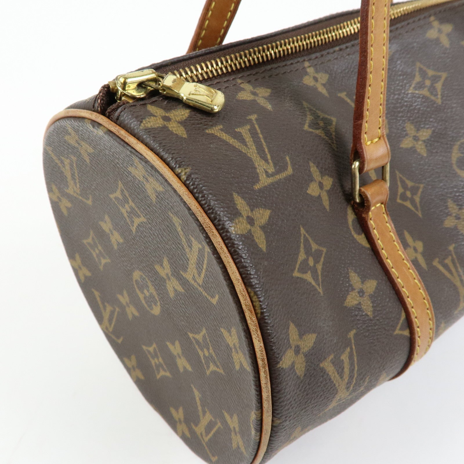 Louis Vuitton Monogram Papillon 30 Hand Bag Brown M51385