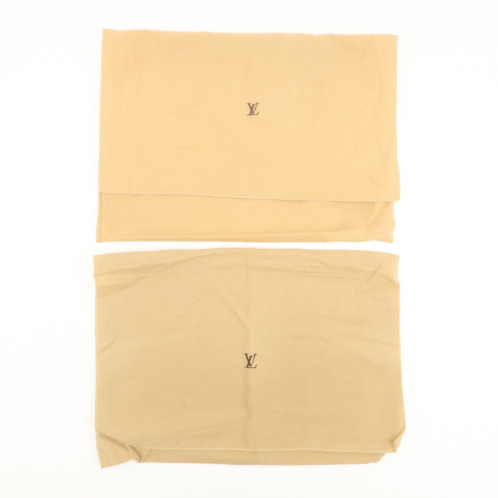 Louis Vuitton Set of 10 Dust Bag Storage Bag Flap Style Beige