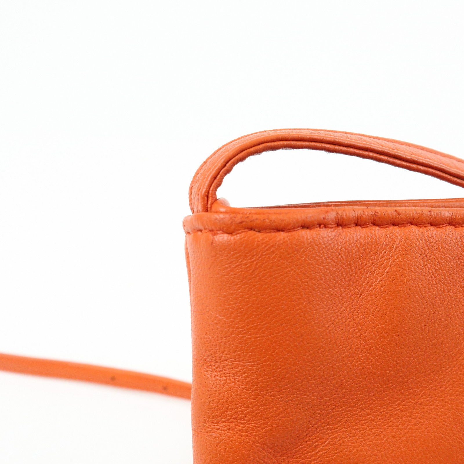 LOEWE Anagram Nappa Leather Mini Shoulder Crossbody Bag Orange