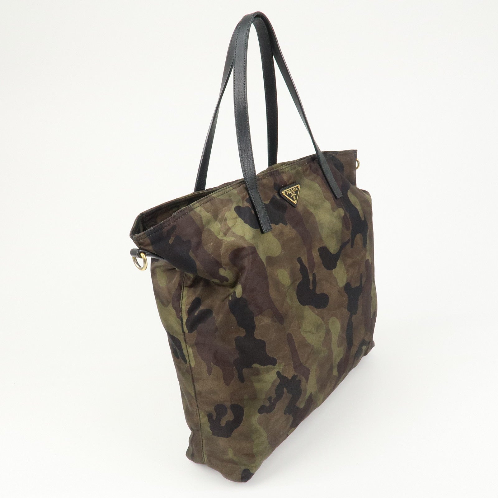 PRADA Triangle Logo Nylon 2Way Bag Shoulder Bag Tote Bag B2600A