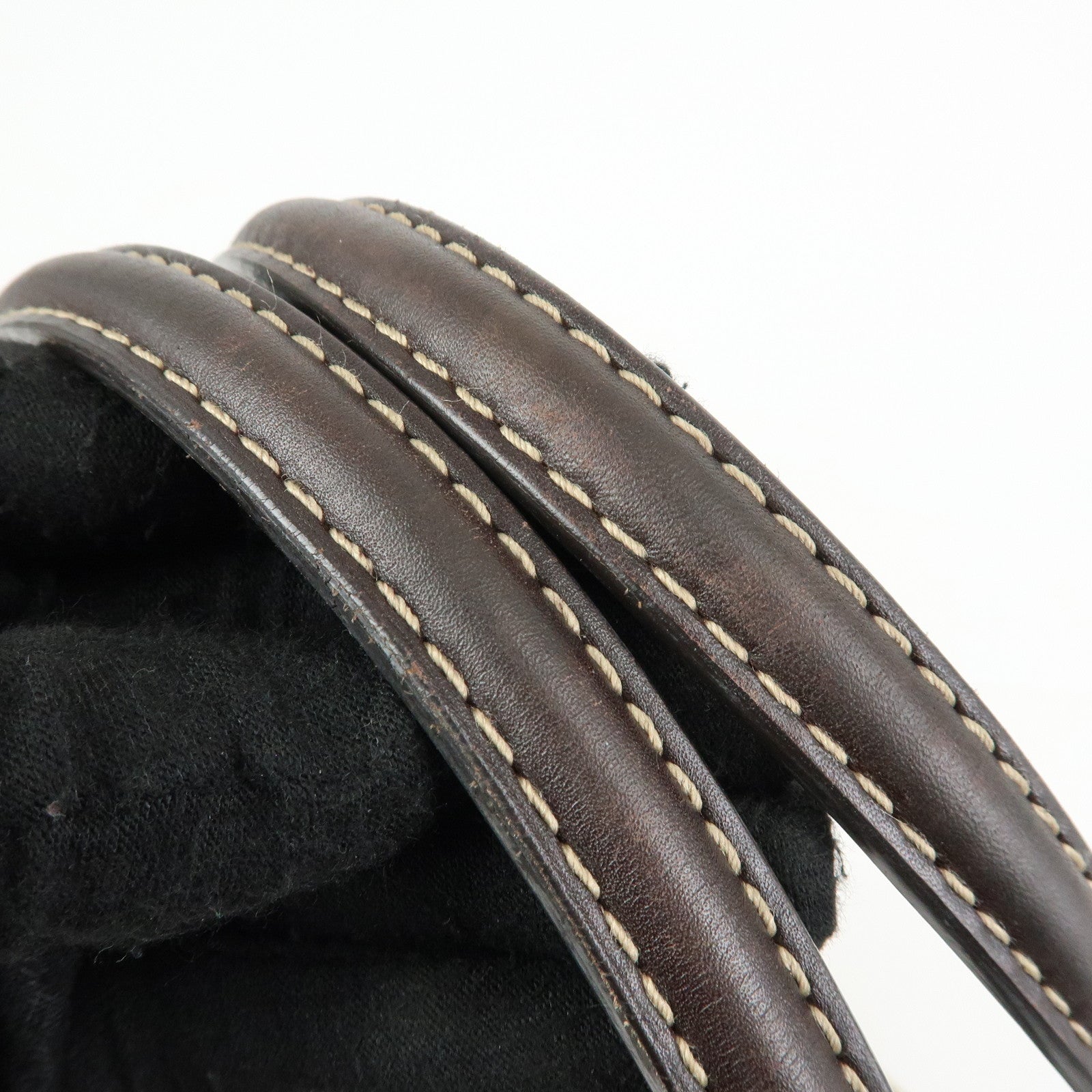 GUCCI Sherry Canvas Leather Tote Bag Hand Bag Beige Brown 257061