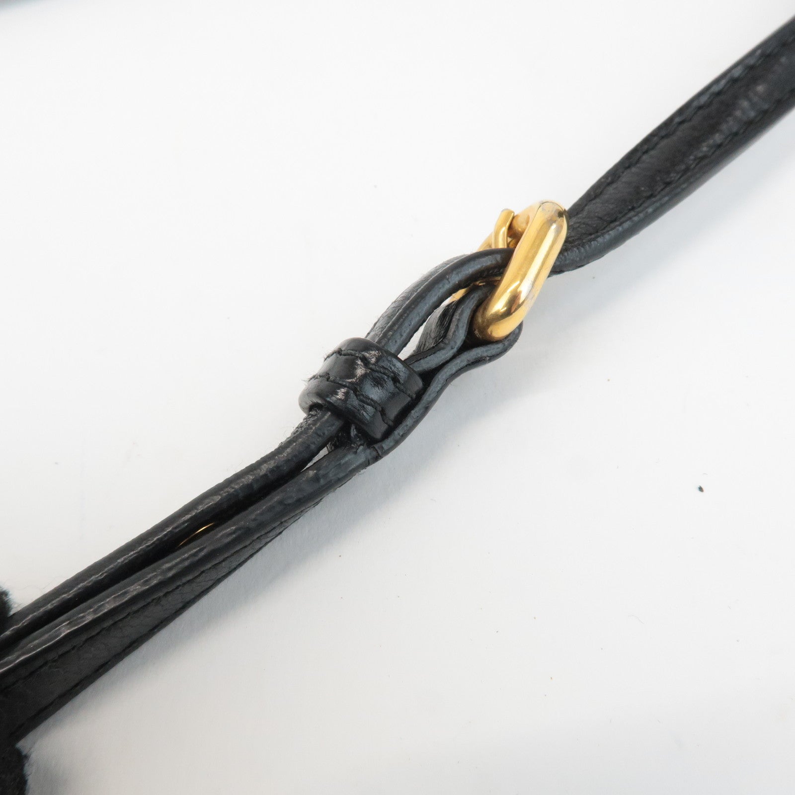 MIU MIU Logo Matelasse Leather Shoulder Bag Black 5N1521