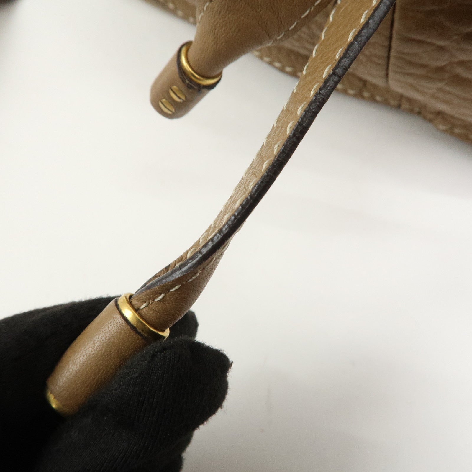 Chloe Marcie Leather Shoulder Bag Crossbody Bag Brown 001-12-60-65