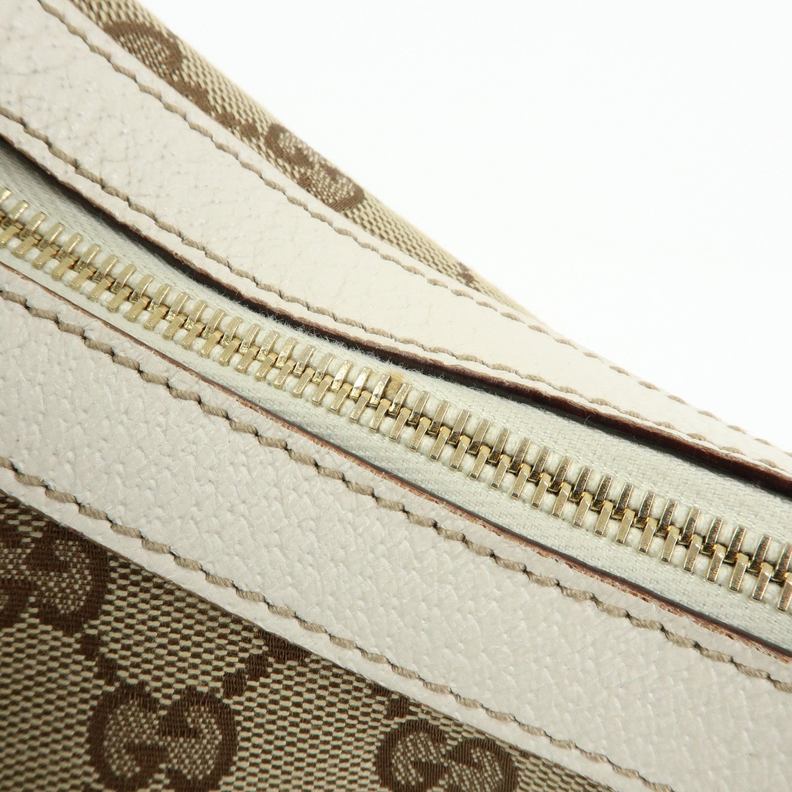 GUCCI GG Monogram Canvas Shoulder Bag Hand Bag Beige Ivory 153010