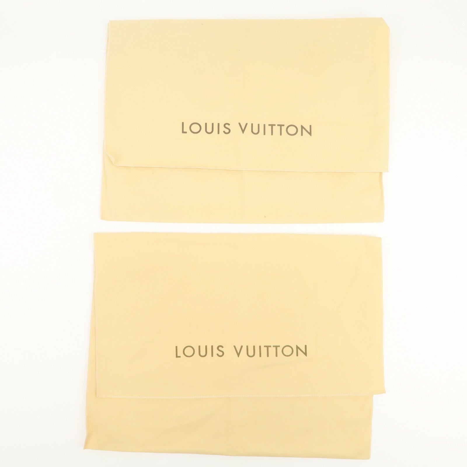 Louis Vuitton Set Of 12 Dust Bag Storage Bag Flap Style Beige