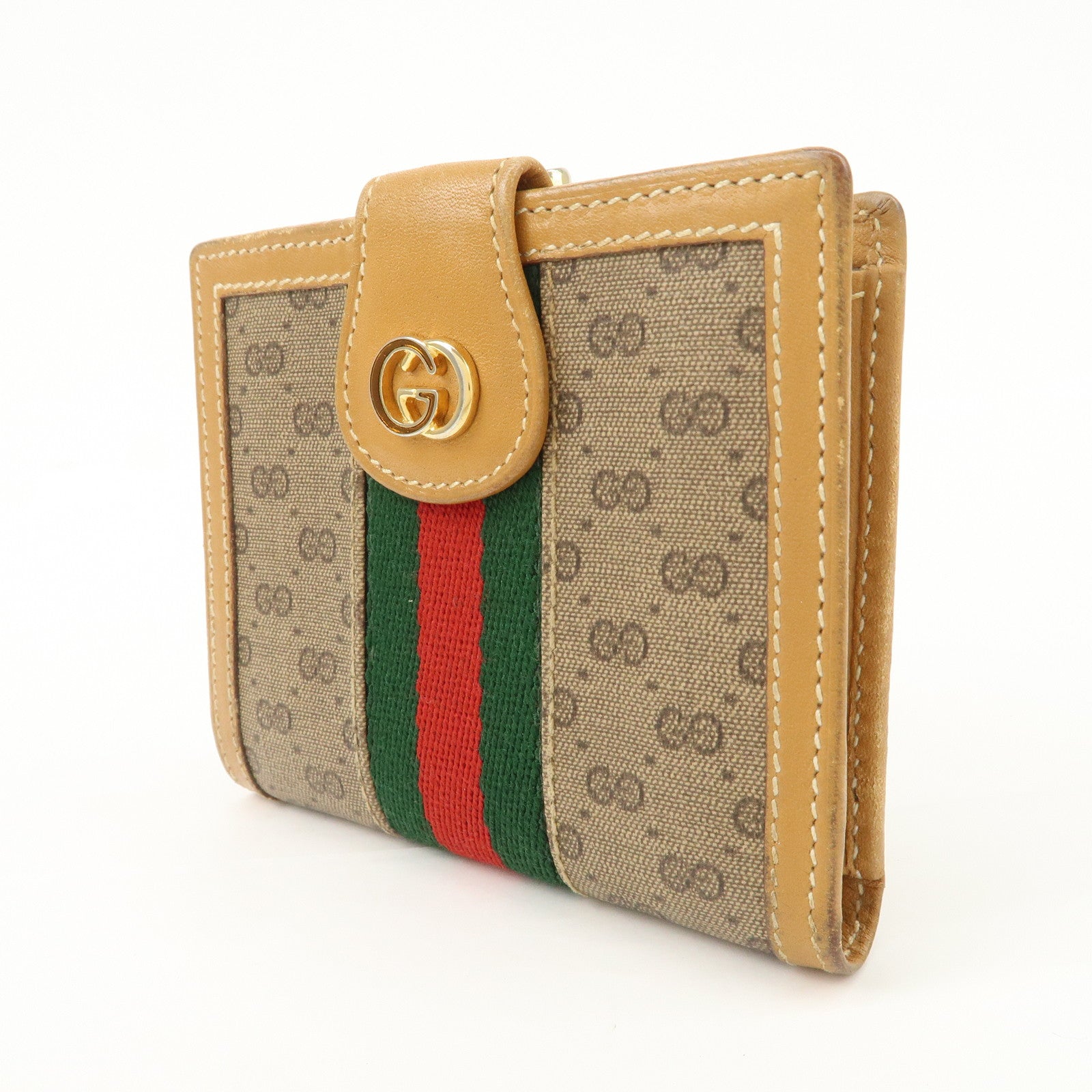 GUCCI Interlocking G GG Crystal Leather Bi-fold Wallet 035 904 0902