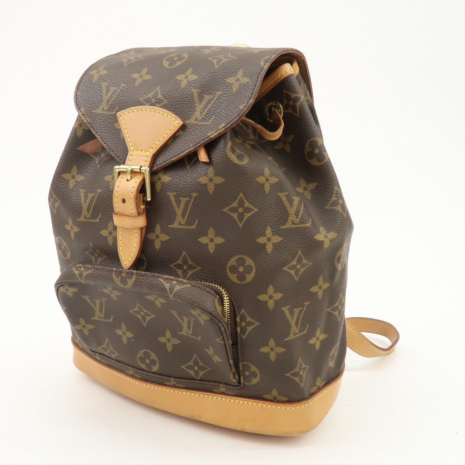 Louis Vuitton Monogram Montsouris MM Back Pack Brown M51136 Used