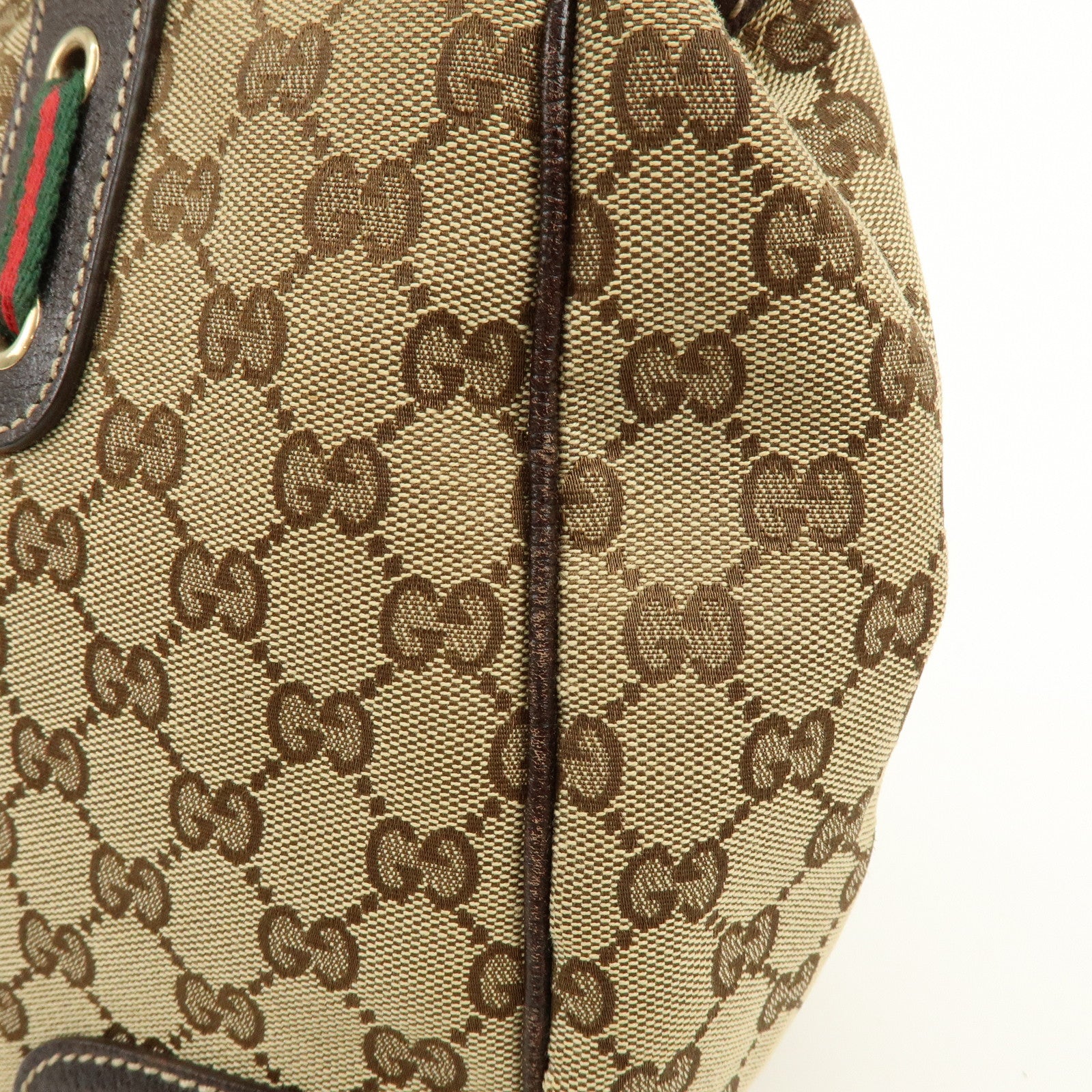 GUCCI Sherry Princy GG Canvas Leather Tote Bag Shoulder Bag 177052