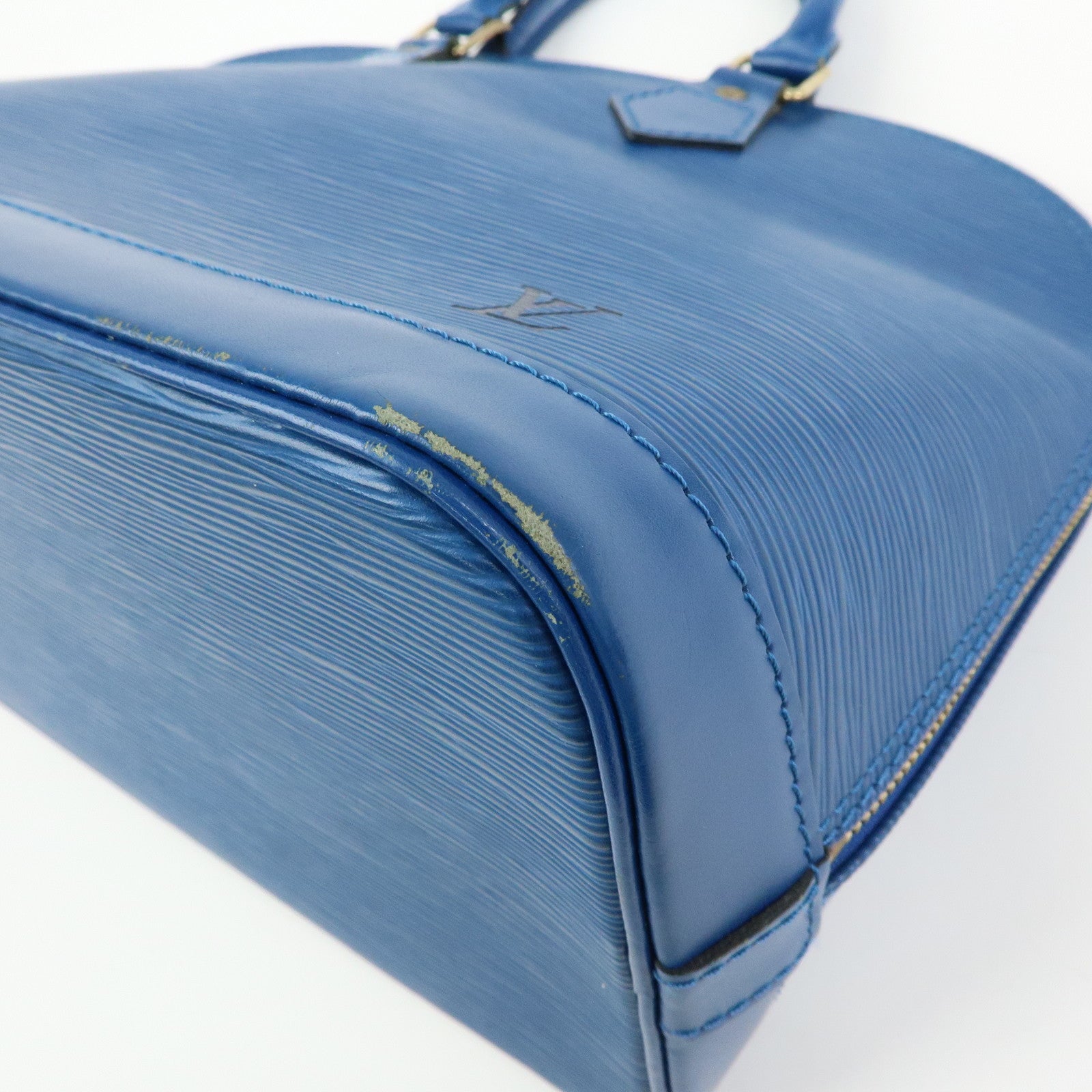 Louis Vuitton Epi Leather Alma Hand Bag Toledo Blue M52145