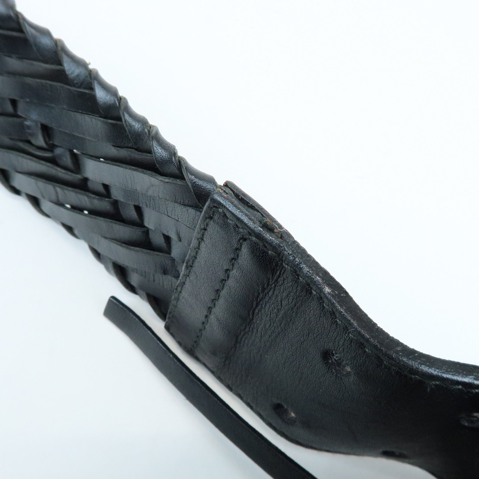 PRADA Triangle Logo Nylon Leather Shoulder Bag Black BR0575