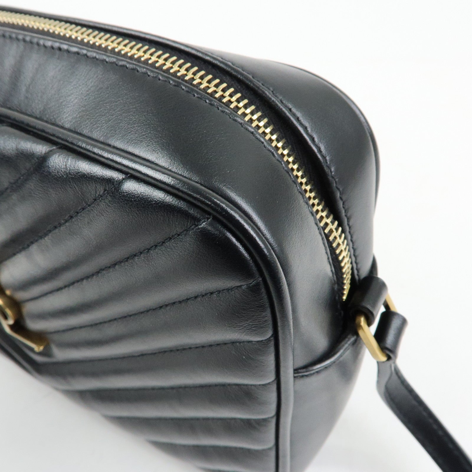 SAINT LAURENT PARIS Cassandra Shoulder Crossbody Bag Black 612544