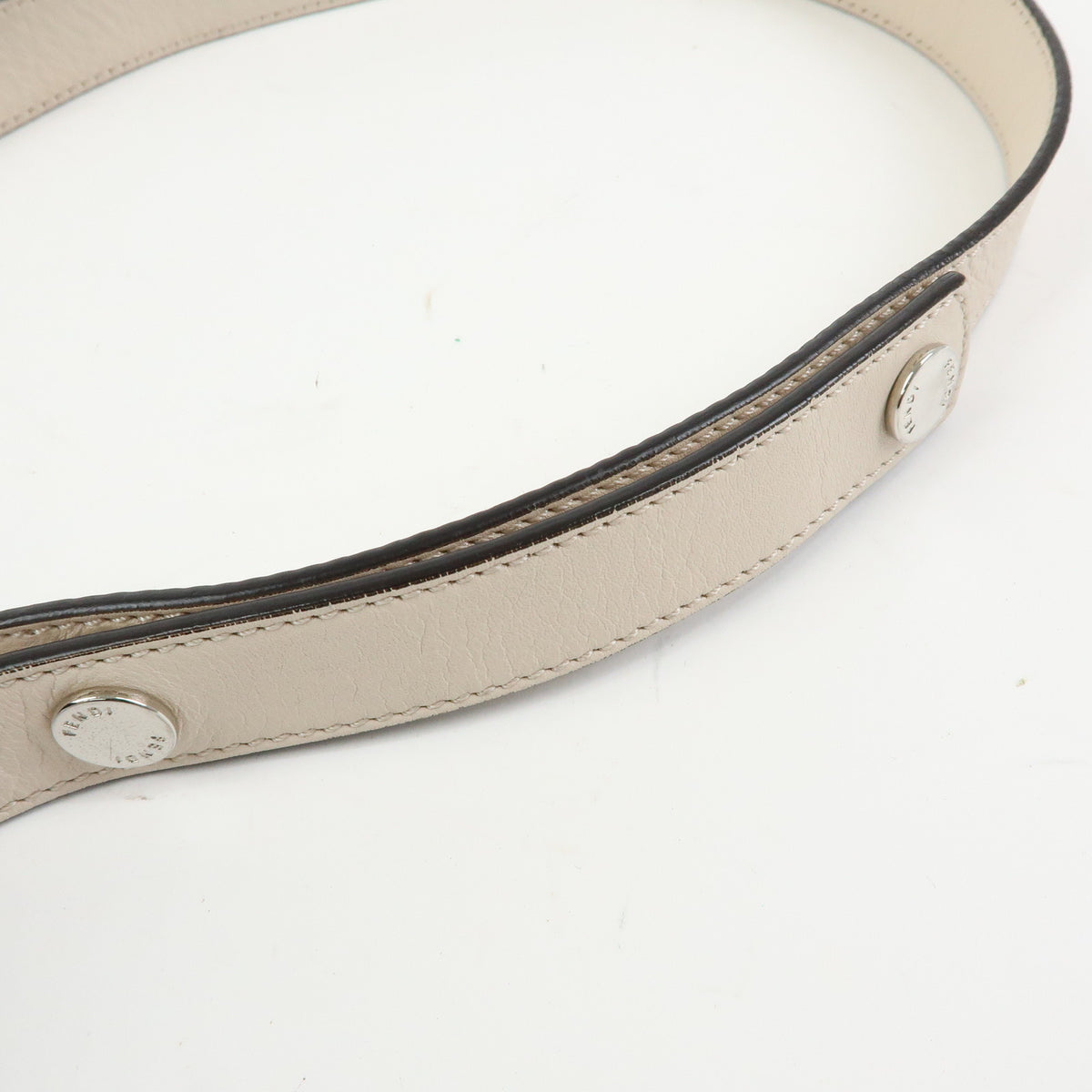 FENDI By The Way Leather Medium 2Way Hand Shoulder Bag Ivory 8BL124