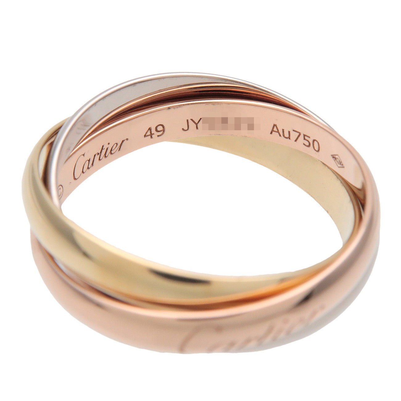 Cartier Trinity Ring SM K18 750YG/PG/WG US5 EU49 HK11