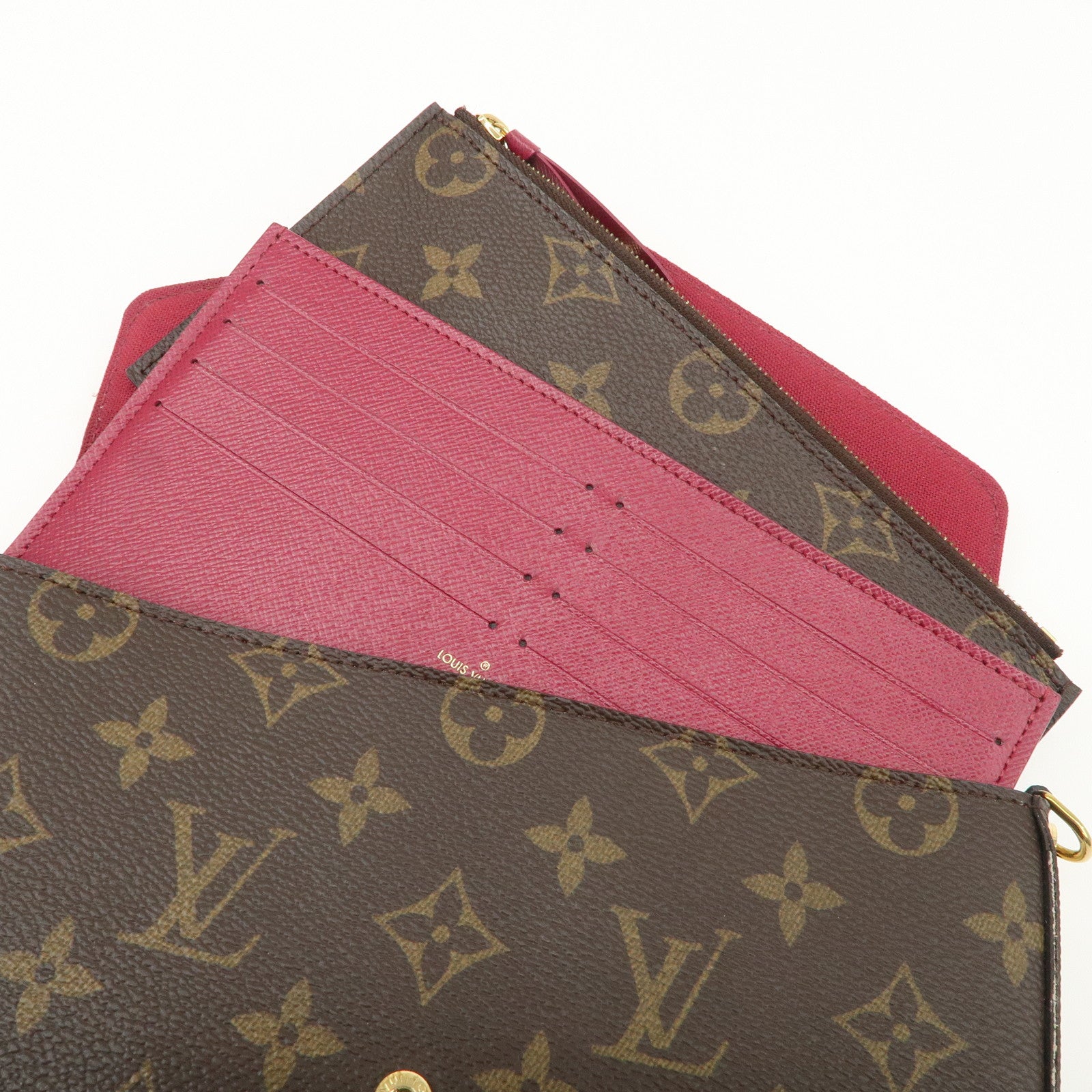 Louis Vuitton Monogram Pochette Felicie Shoulder Bag Brown M61276 Used