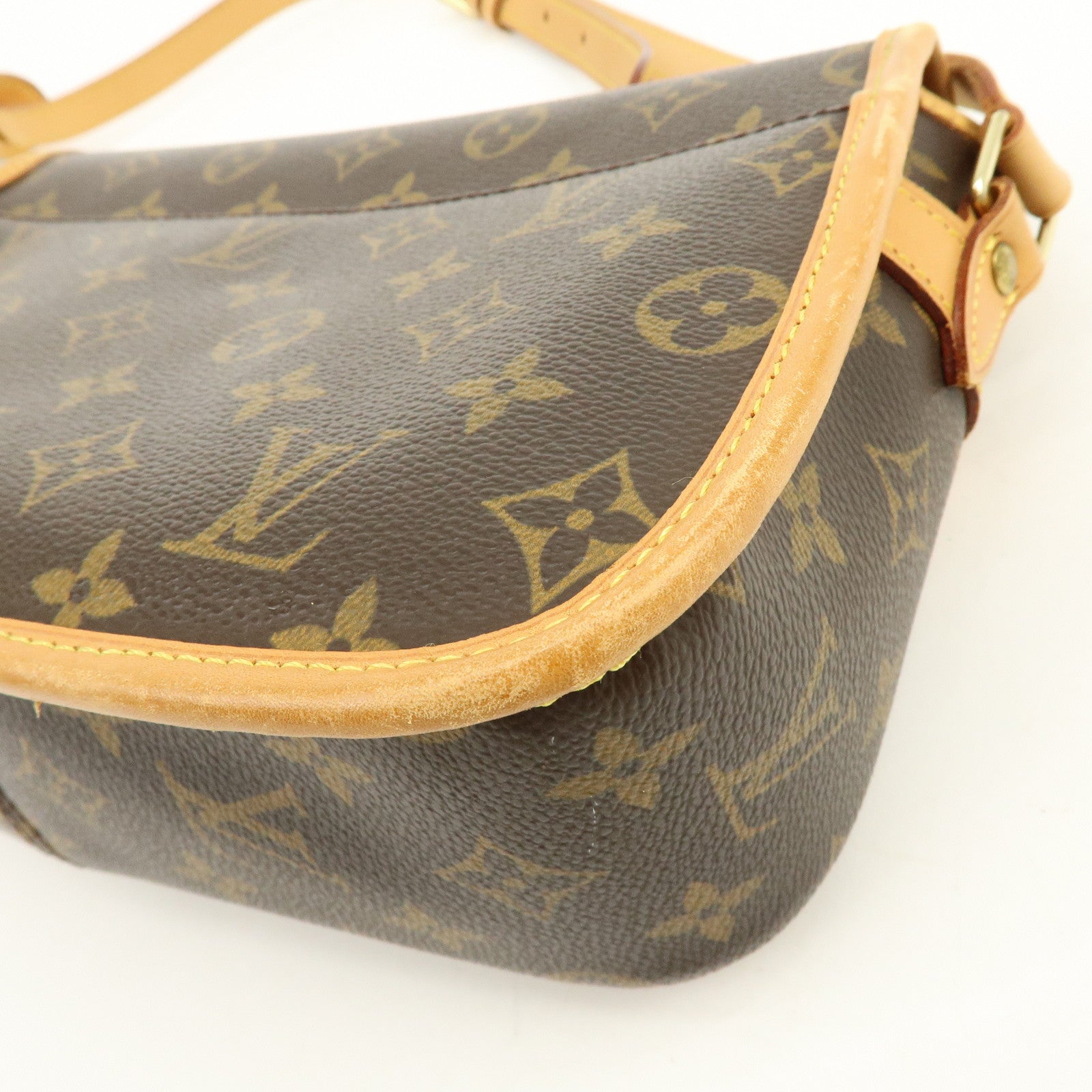 Louis Vuitton Monogram Sologne Canvas Shoulder Bag Brown M42250