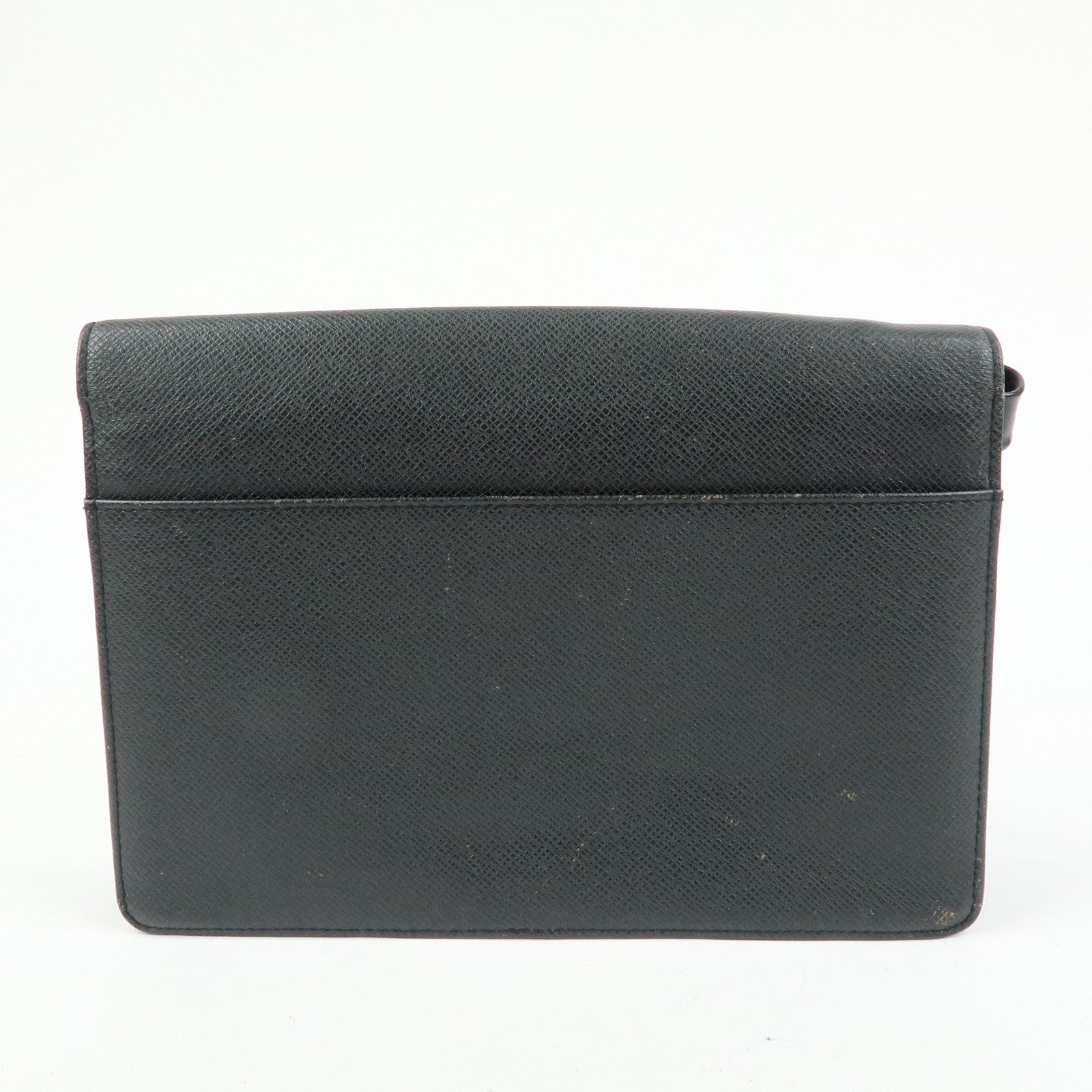 Louis Vuitton Taiga Leather Selenga Clutch Bag Ardoise M30782