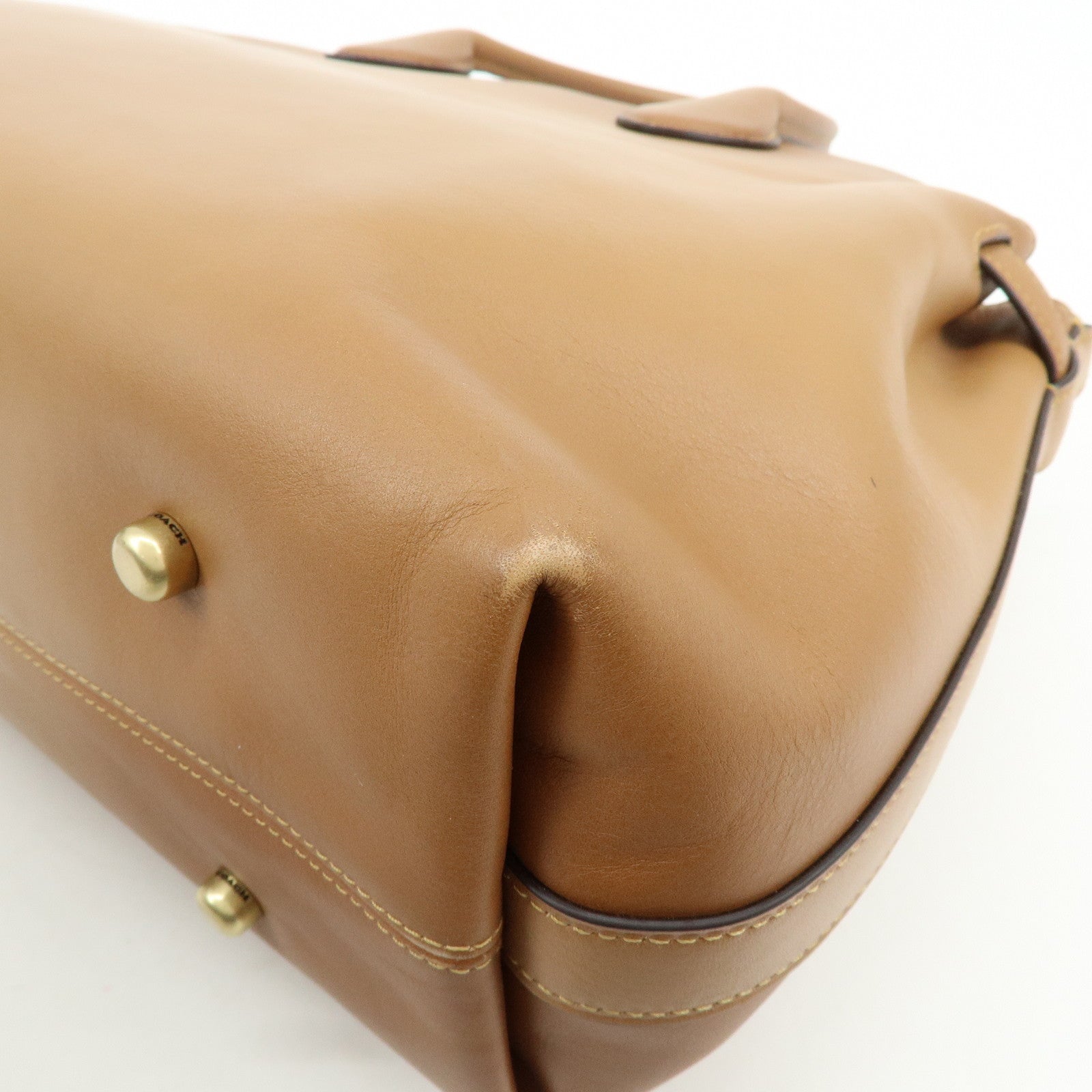 COACH Empire Calf Leather 2Way Shoulder Bag Hand Bag Brown