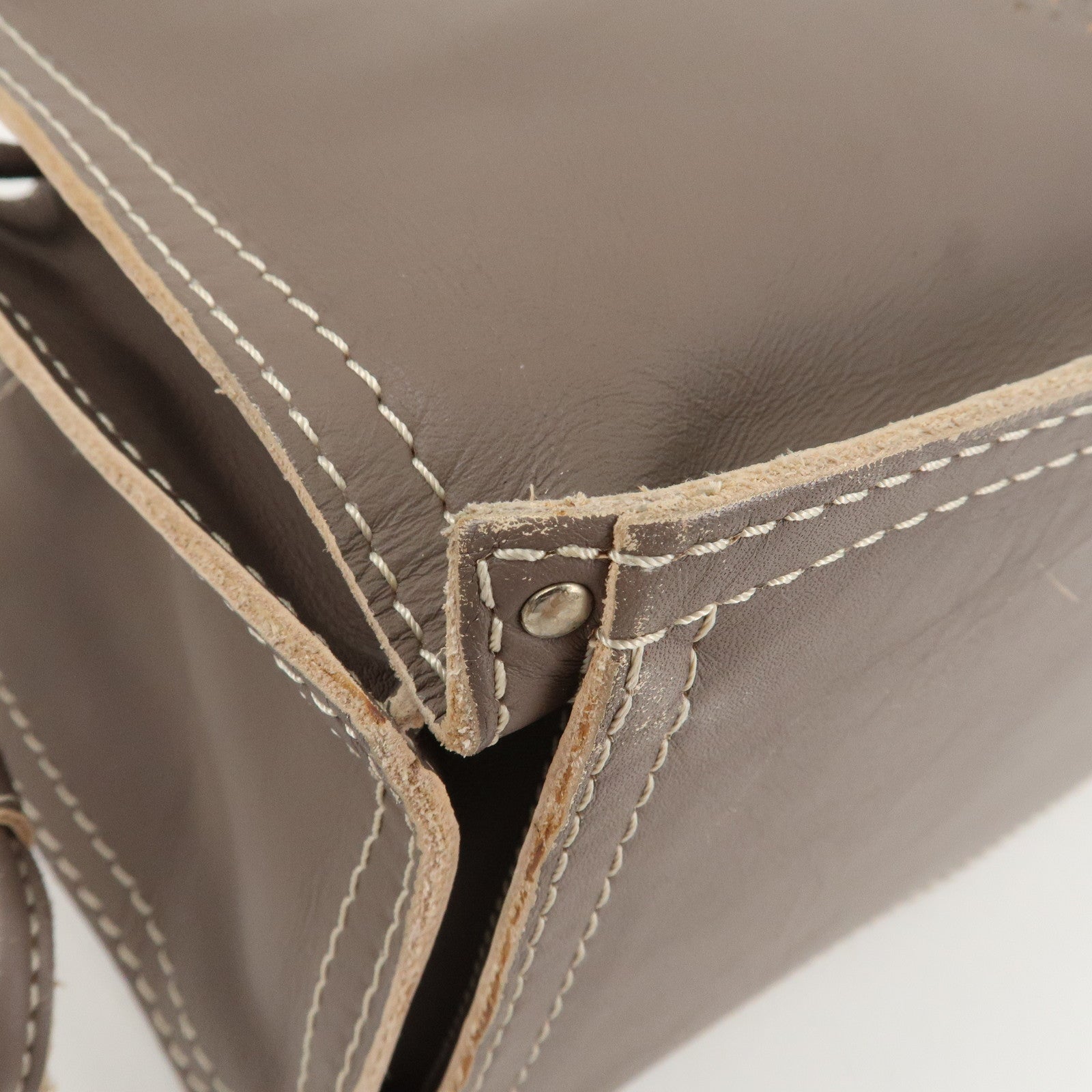 LOEWE Anagram Leather Shopper Tote Bag Shoulder Bag Brown
