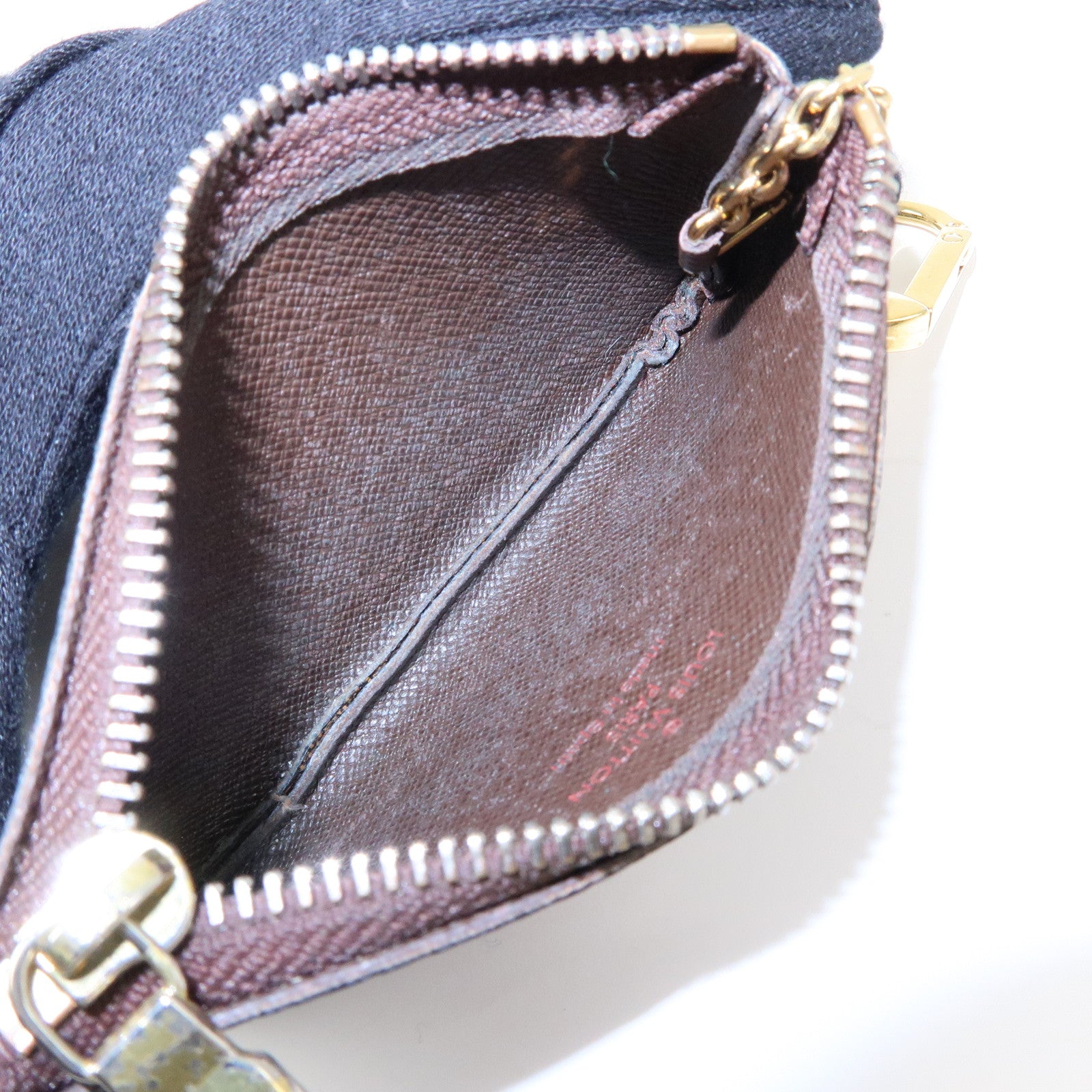 Louis Vuitton Damier Canvas Pochette Cles Damier Ebene N62658