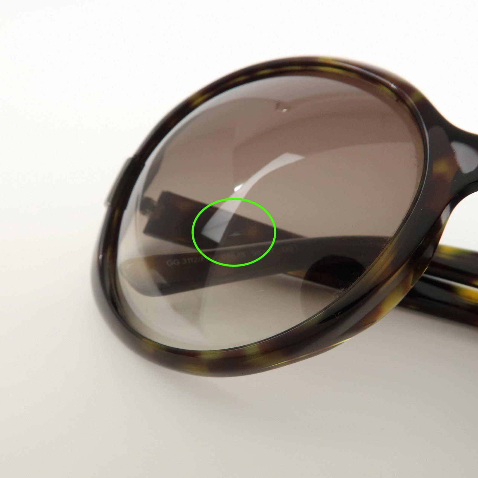 GUCCI Plastic Tortoiseshell Sunglasses 086JS 58□17 130 GG3112FS