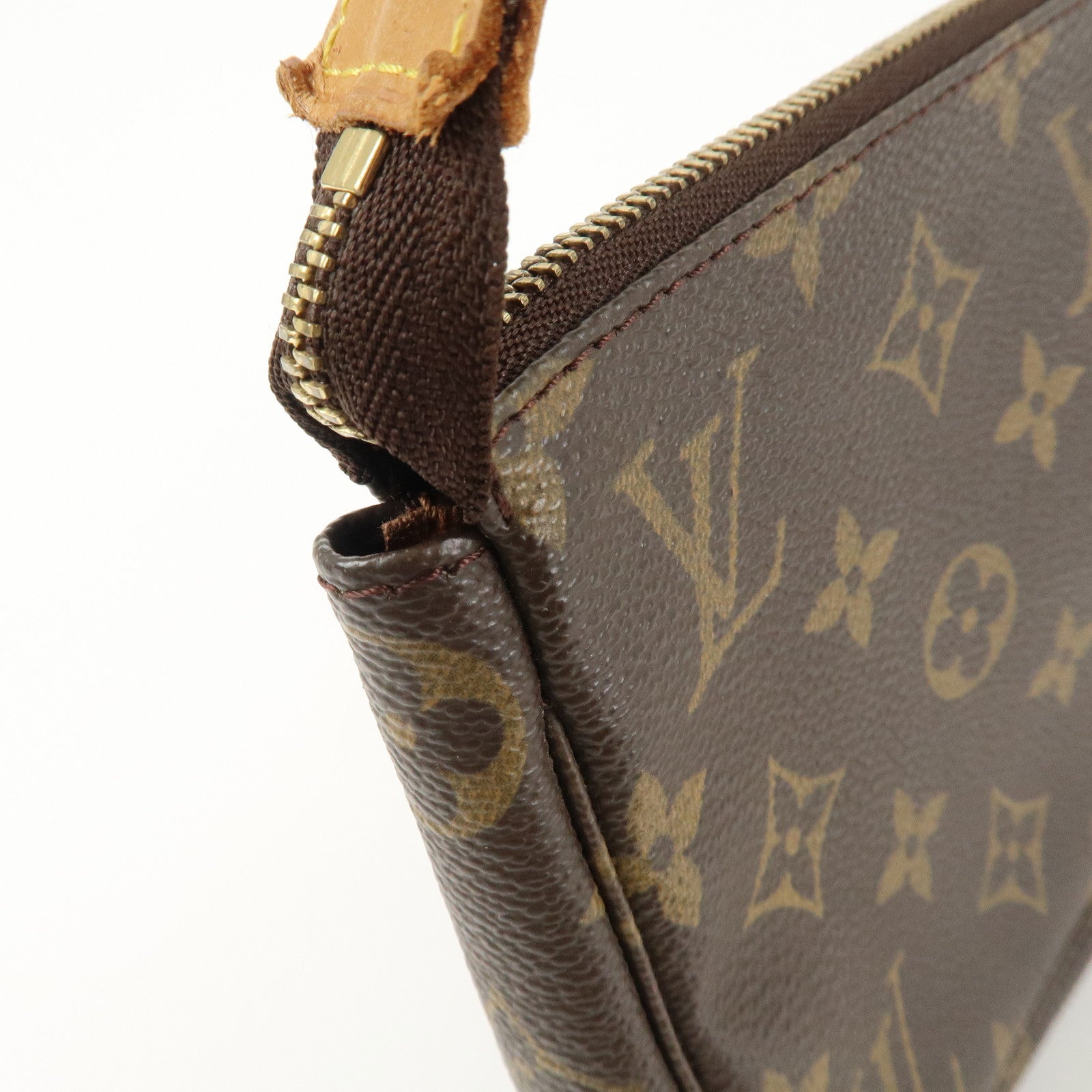 Louis Vuitton Monogram Pochette Accessoires Hand Bag Brown M51980 Used