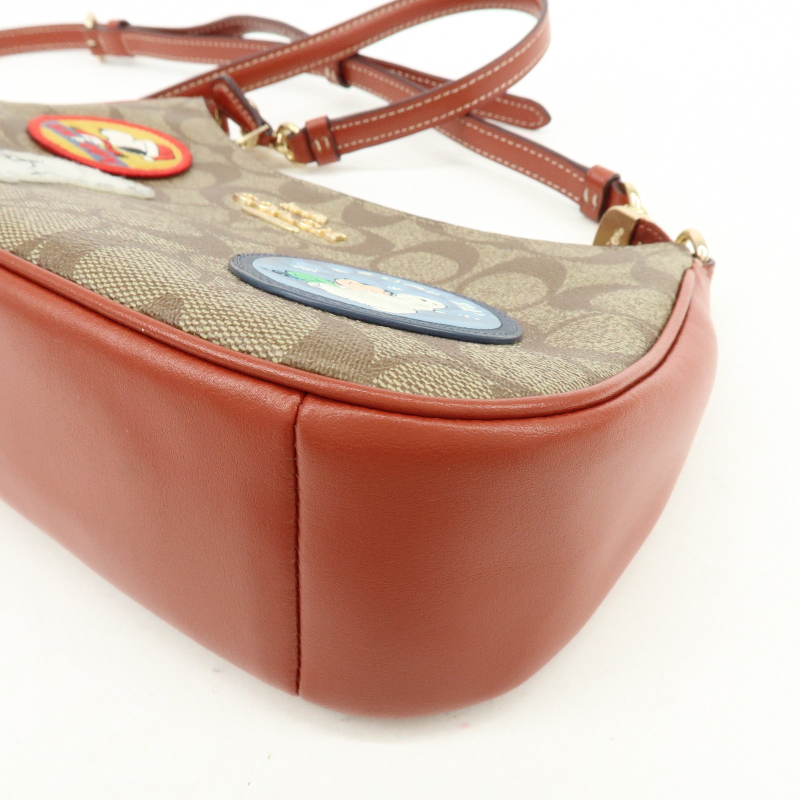 COACH PEANUTS Teri Signature PVC Leather Shoulder Crossbody Bag