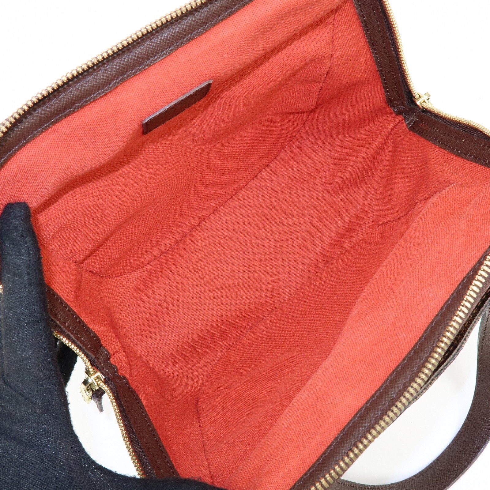 Louis Vuitton Damier Canvas Belem PM Hand Bag Brown N51173