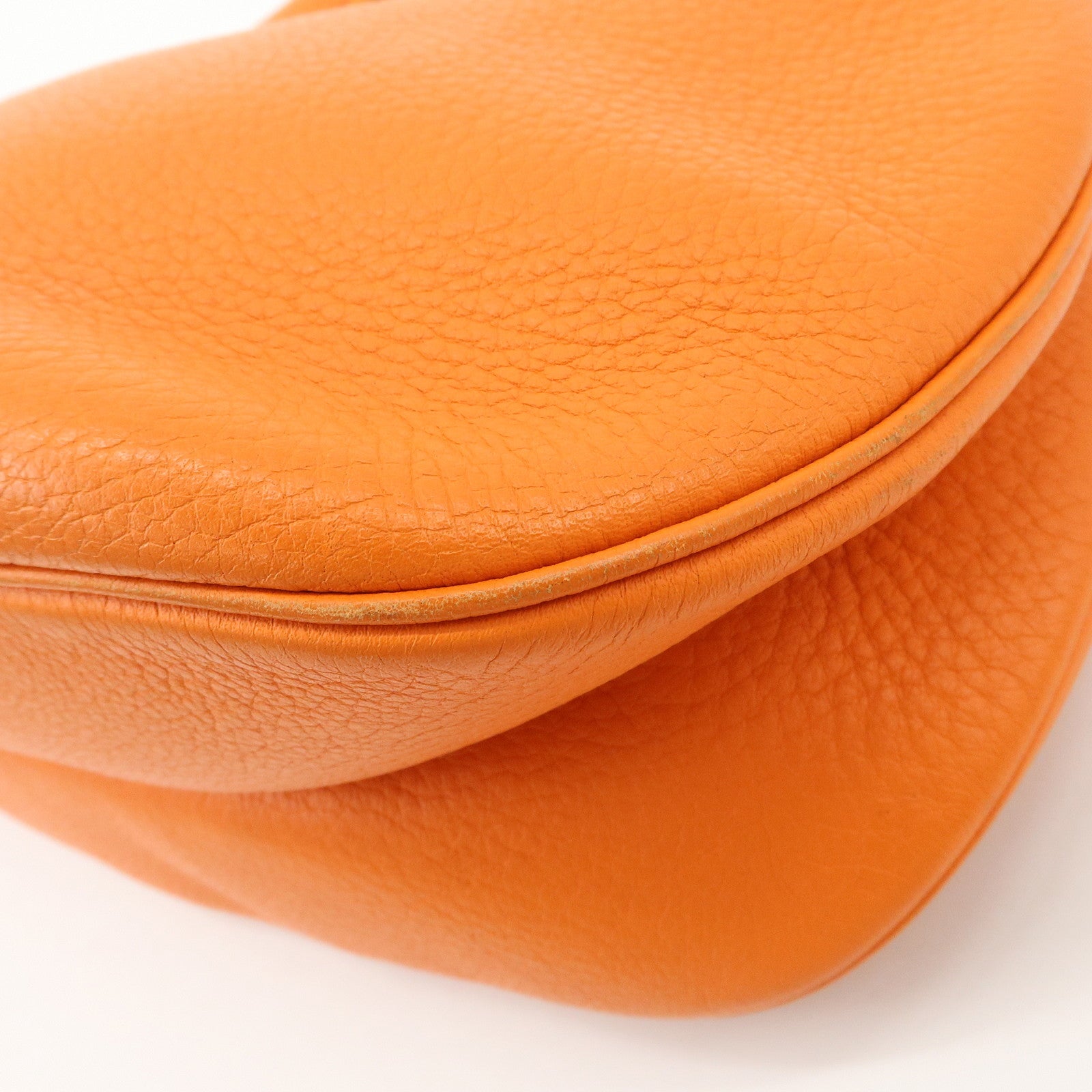 HERMES Gao Taurillon Clemence Shoulder Bag Orange