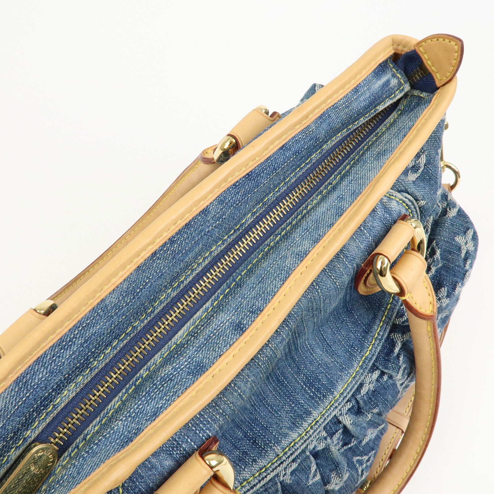 Louis Vuitton Monogram Denim Neo Cabby MM 2Way Bag Blue M95349
