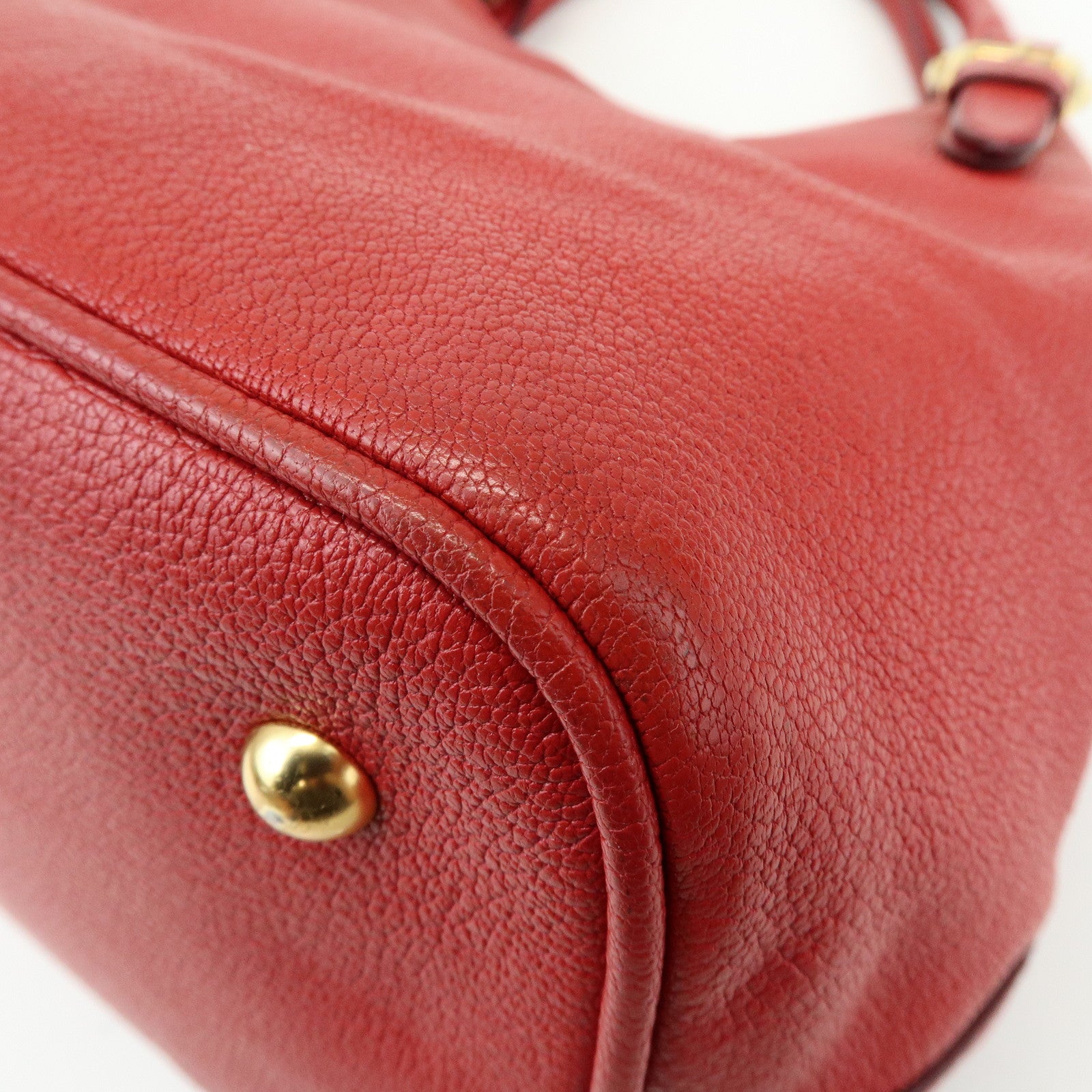 MIU MIU 2Way Bag Hand Bag Shoulder Bag Red RM0886