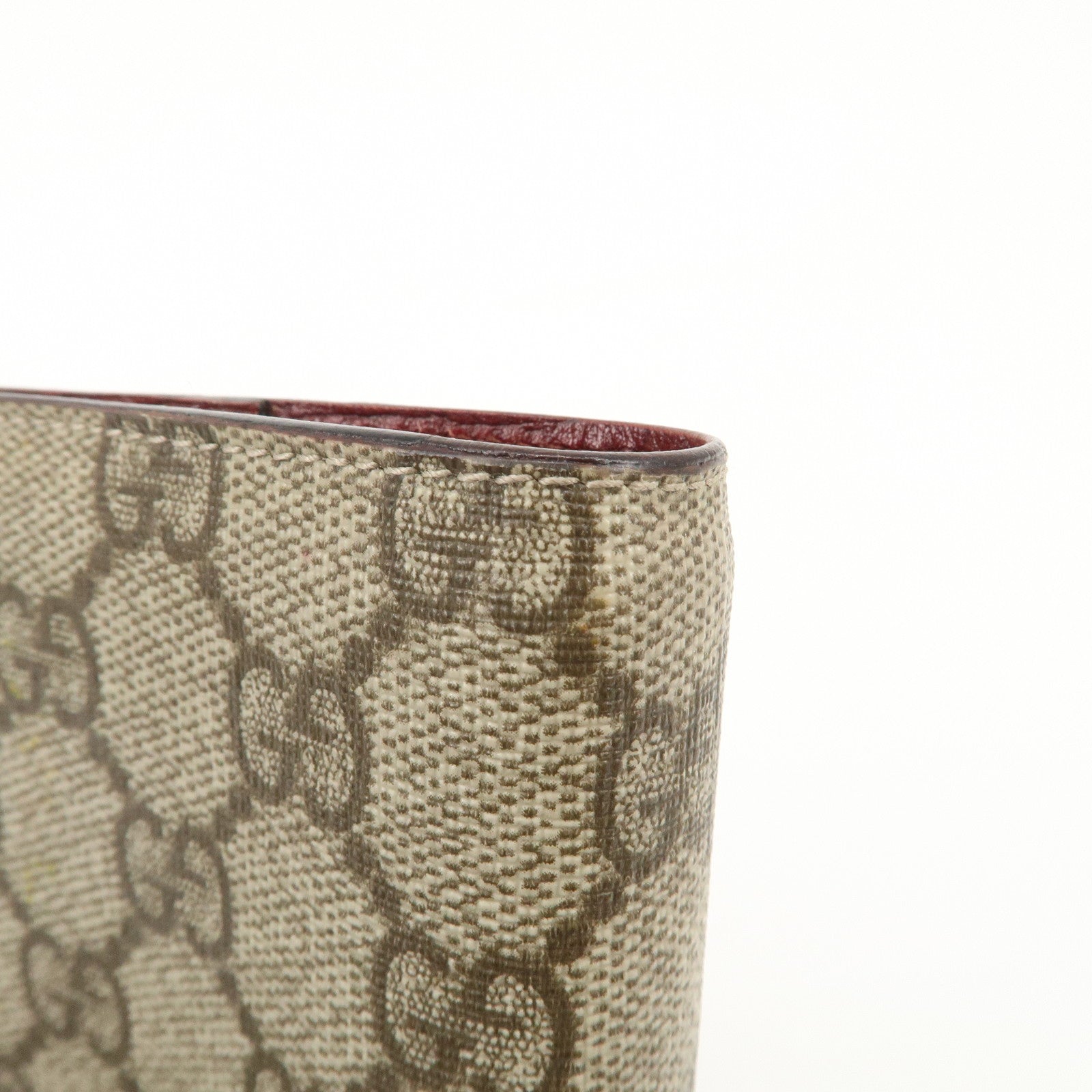 GUCC GG Supreme Canvas Leather Planner Cover Beige Brown 115240 Used