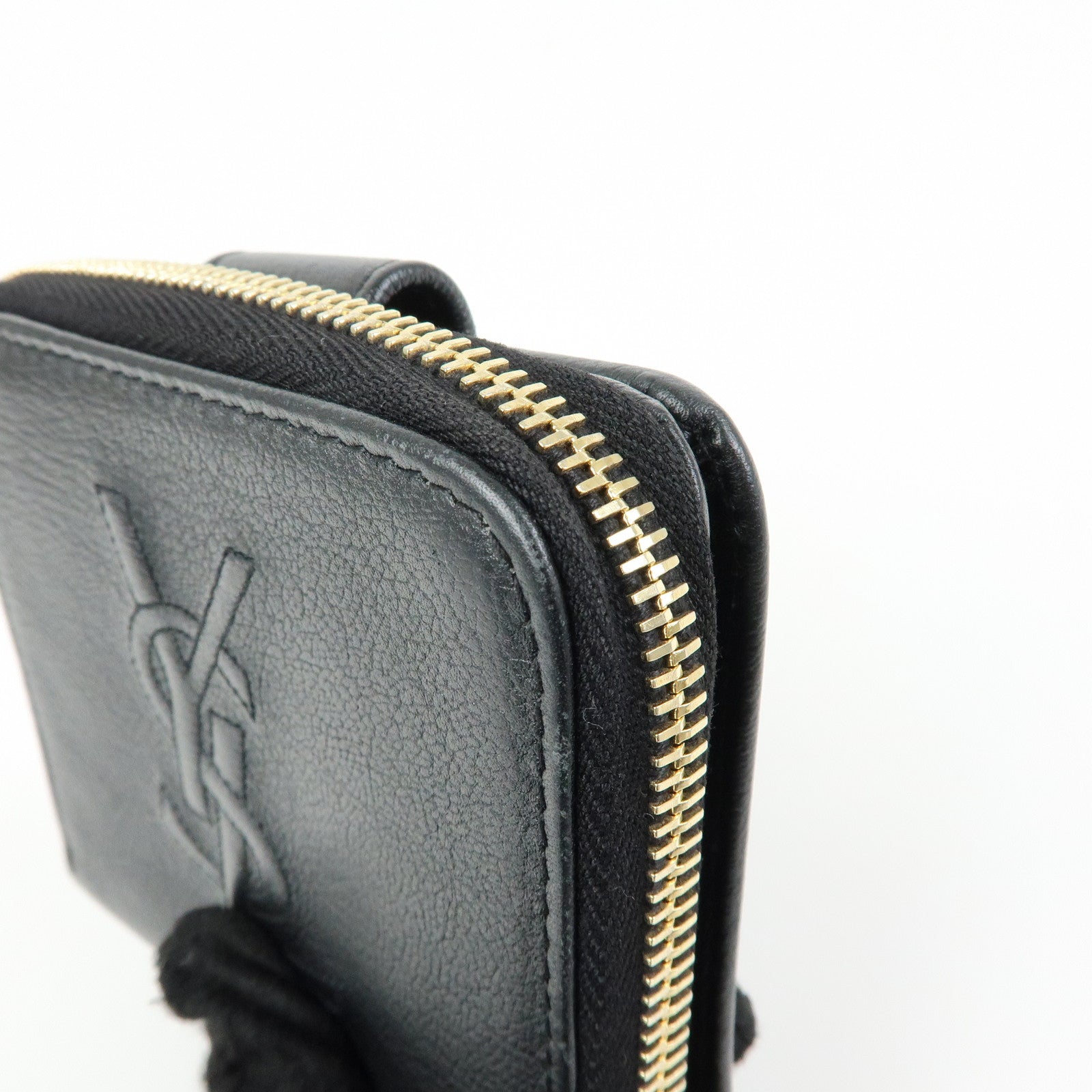 SAINT LAURENT PARIS Casandra Calf Leather Compact Wallet 568985
