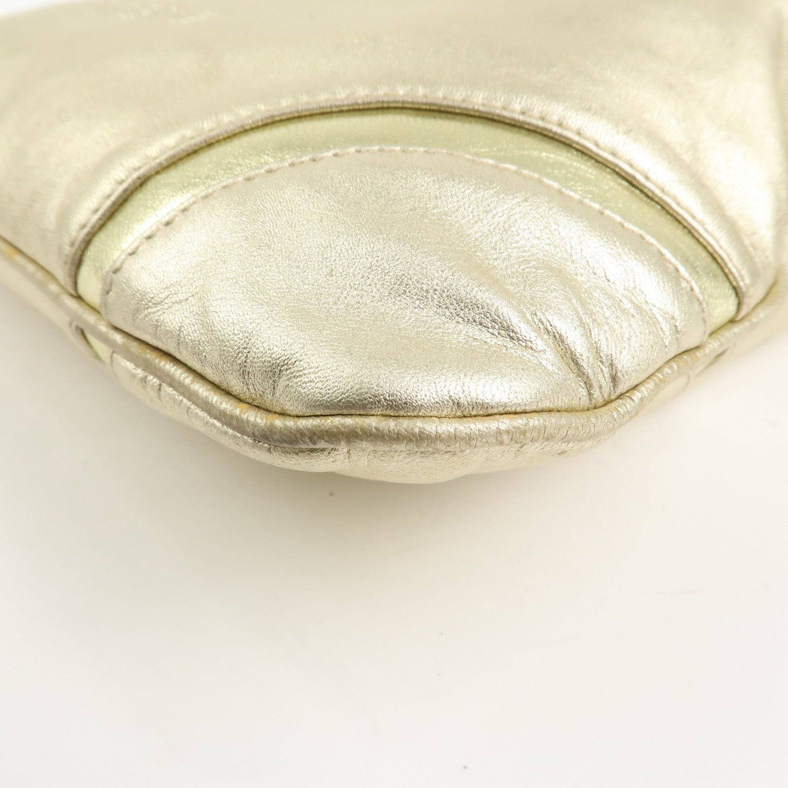LOEWE Anagram Logo Leather Tote Bag Hand Bag Champagne Gold