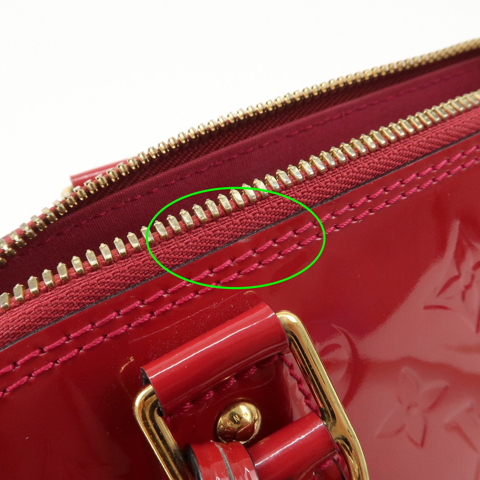Louis Vuitton Monogram Vernis Alma PM Hand Bag Rose Indien M91770 Used