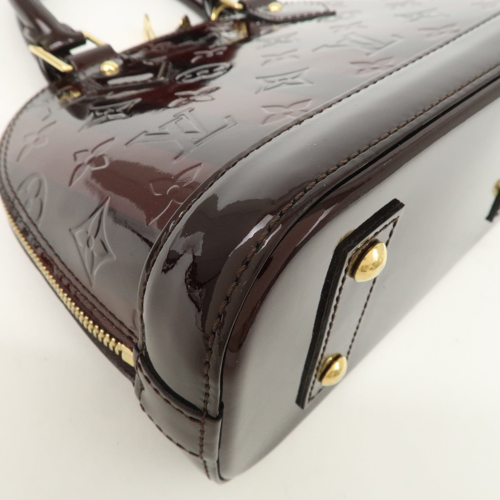 Louis Vuitton Monogram Vernis Leather Alma BB 2way Hand Bag M91700 Used