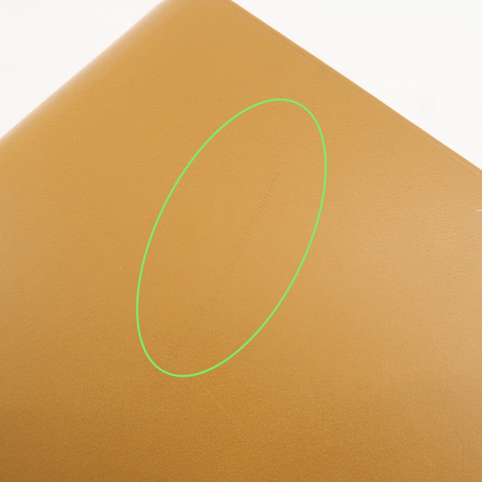 HERMES Leather VISIONAIRE32 Post Card Brown Used